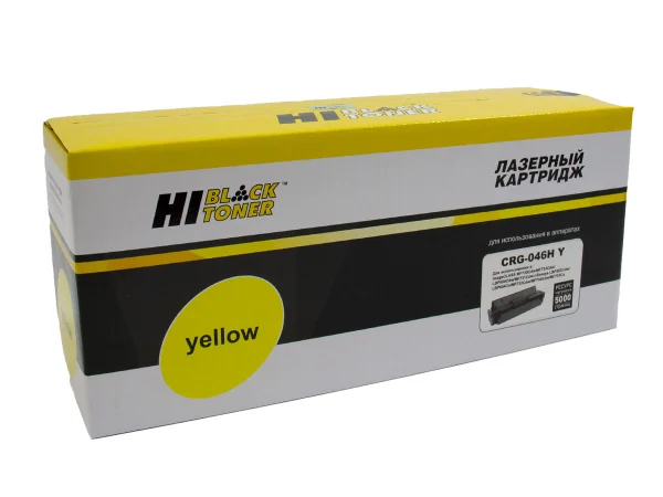 Упаковка картриджа Hi-Black HB-CRG-046H Y