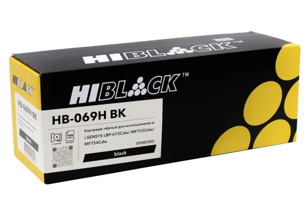 Упаковка картриджа Hi-Black HB-CRG-069H BK